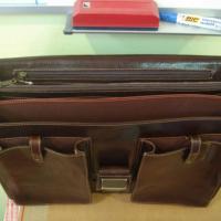 Cartera maletín de piel de Ubrique grabada. General Jefe del Cuartel General de Fuerza Terrestre Futer Sevilla