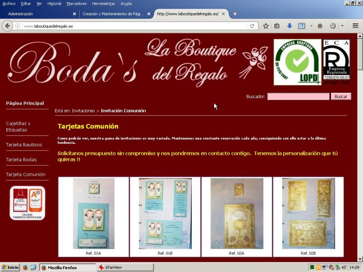 laboutiquedelregalo.es. Diseño web en Sevilla