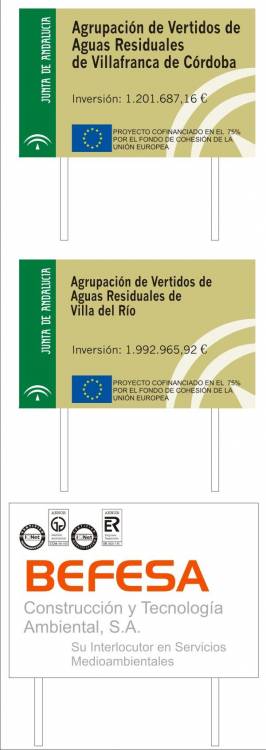 Valla publicitaria o cartelera, así como cartel de obra  panelable y rotulada con vinilo. Diseño previo fabricación