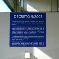 Rótulo cartel con rotulación Placa en aluminio Peugeot Sevilla