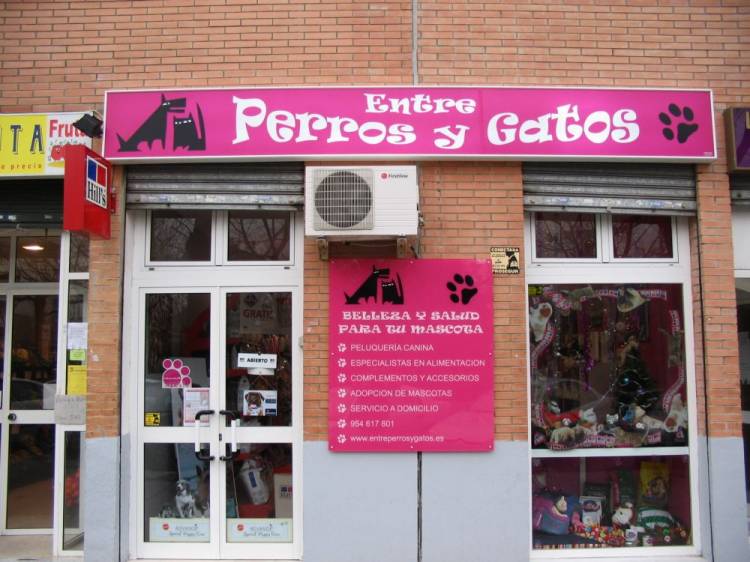 Rótulo luminoso. Perros y Gatos "Los Bermejales" Sevilla