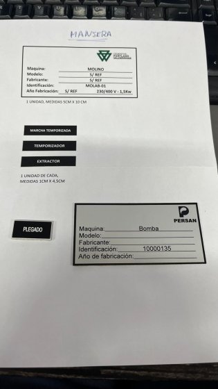 R&oacute;tulo en chapa de aluminio identificativa grabada en impresi&oacute;n. Trabajos para H2B2 en Dos Hermanas Sevilla.