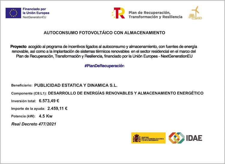 Subvenci&oacute;n autoconsumo