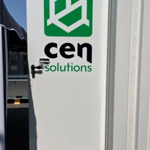 Rotulación de contenedores container en vinilo de corte especial para CenSolutions en Dos Hermanas Sevilla.