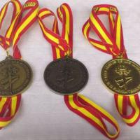 Medallas fundidas y personalizadas IV Carrera Las 3 Leguas de las Marismas. Futer Sevilla