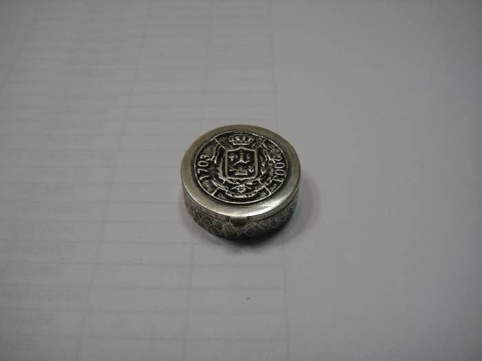 Asociación Sagunto 7, Sevilla. Pastillero en plata grabado