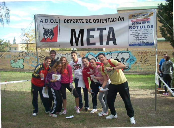 Cartel lona publicitaria de Gran formato. Adol ( deporte de orientación ) Sevilla