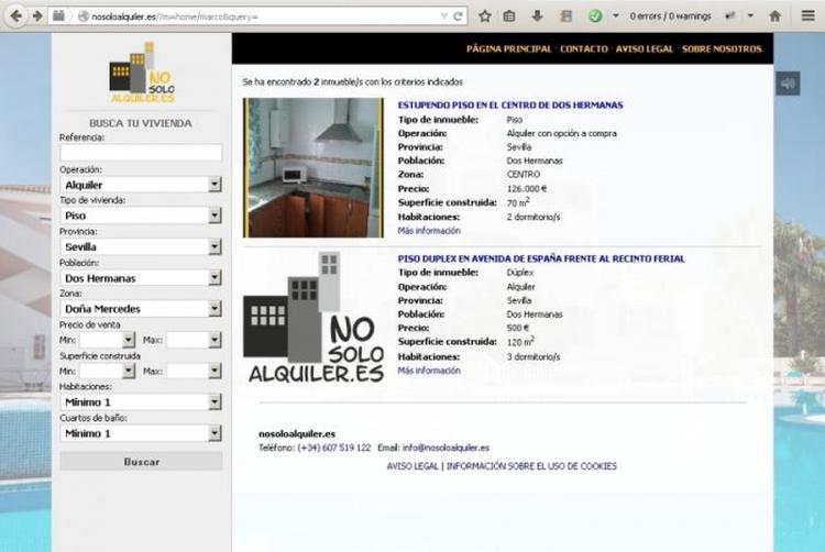 nosoloalquiler.com. Diseño web en Sevilla