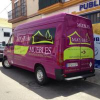 Rotulación de furgoneta en vinilo de corte. Maybel, Dos Hermanas Sevilla