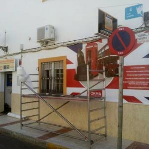 Iforma la Algaba Sevilla. Rotulación en vinilo laminado especial pared 