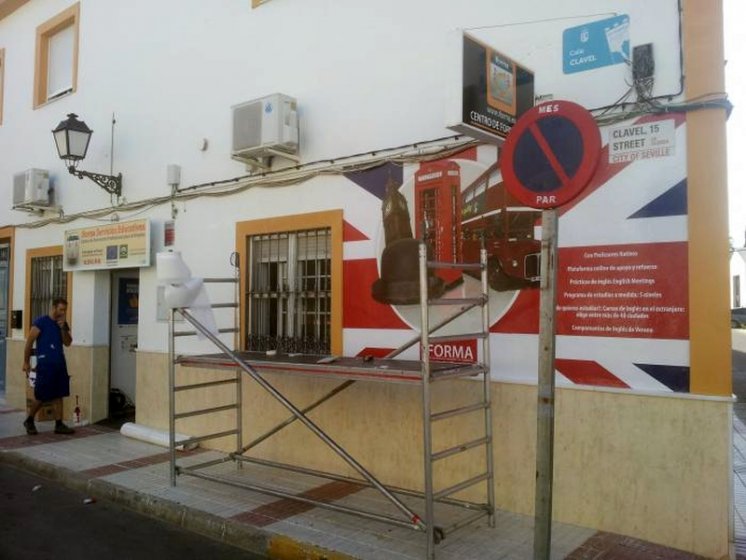 Iforma la Algaba Sevilla. Rotulación en vinilo laminado especial pared 