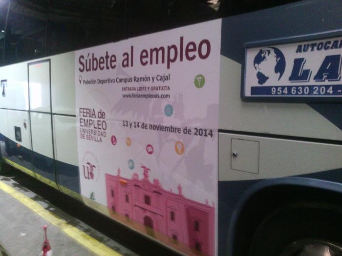 Rotulación autobús Campaña de la Universidad de Sevilla.