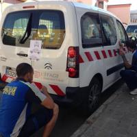 Rotulación de furgoneta en vinilo de corte. Eiffage Infraestructuras mantenimiento de carrteras Sevilla