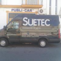 Rotulación de furgoneta en vinilo de corte e impresión digital. Suetec Dos Hermanas Sevilla