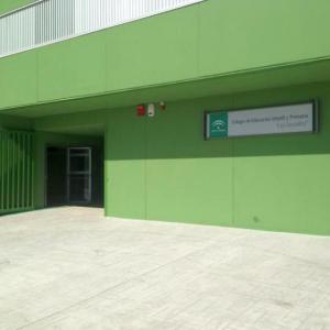 Rótulo Cartel Rótulo Junta de Andalucía, Colegio en Alcalá de Guadaira Sevilla. Trabajos para Ferrovial-Agroman