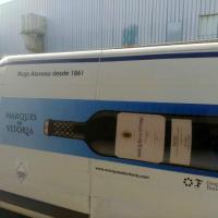 Bodegas Faustino. Rotulación en vinilo en impresión digital polimérico laminado en Sevilla.