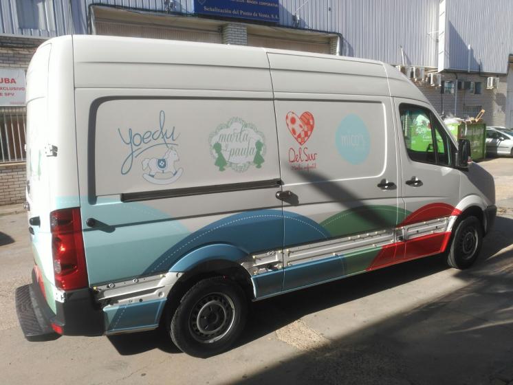Rotulación con vinilo fundido laminado, especial para integrales. Trabajos para 75 Creativos Dos Hermanas Sevilla