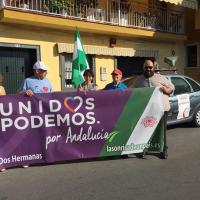 Pancartas de lona para Unidos Podemos ( Eleciones 2016 ). Dos Hermanas Sevilla