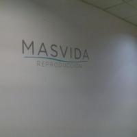 Rótulo cartel letras recortadas. Clínicas MasVida Reproducción, Los Bermejales Sevilla