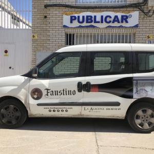 Bodegas Faustino. Rotulación en vinilo en impresión digital fundido laminado en Sevilla.