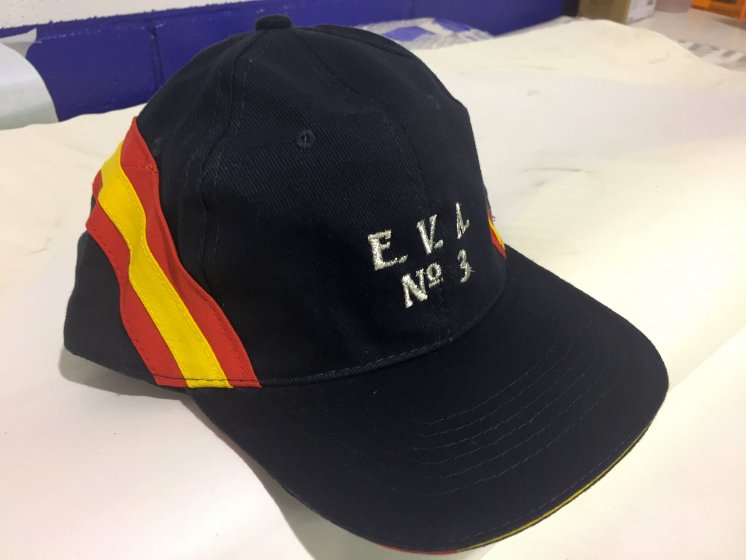 Gorra bordada del Escuadrón Aéreo EVA 3. Sevilla