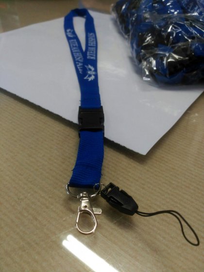 Lanyards personalizado en serigrafía. Grupo motero Rteam Híspalis Sevilla.