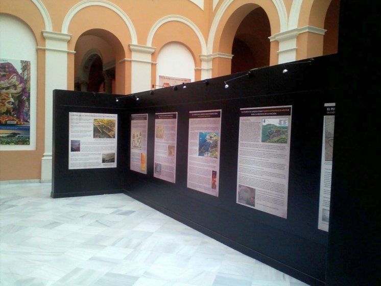 Montaje de Exposición Laredo Sevilla en el Ayuntamiento de Sevilla.