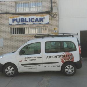 Rotulación de furgoneta en vinilo en impresión digital laminado. Aicontroller Group Sevilla.