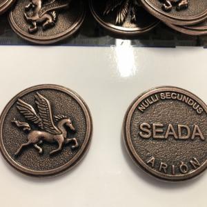 Monedas en relieve para la Seada Ejército del Aire en Sevilla.