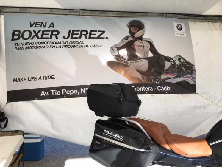 Lonas publicitarias en impresión digital para Boxer Jerez, BMW Motorrad en Jerez de la Frontera Cádiz.