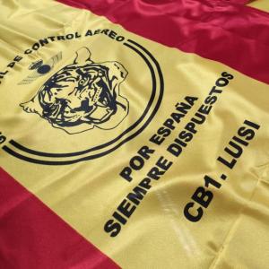 Banderas mochila en serigrafía y personalizadas en transfer. Grupo Móvil de Control Aéreo ( Grumoca ) Sevilla.
