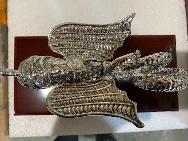 Regalo trofeo, Llamador con baño de plata de Ley. Cuartel General de la Fuerza Terrestre ( Futer ) de Sevilla.