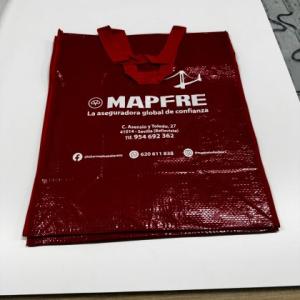 Bolsa de rafia en serigrafía para Mapfre Bellavista en Sevilla.