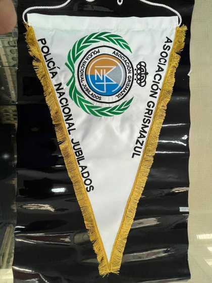 Banderín bordado para Asociación Grimazul ( Policías nacionales jubilados )