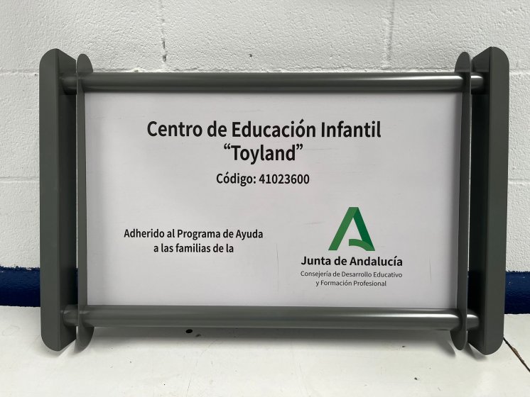 Rótulo banda auxiliar homologada Junta de Andalucía.