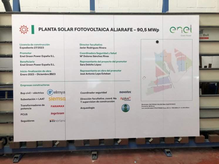 Valla de obra con infografía en impresión digital para Babalua Sevilla.