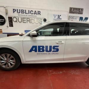 Rotulación de coche para Abus Dos Hermanas Sevilla.