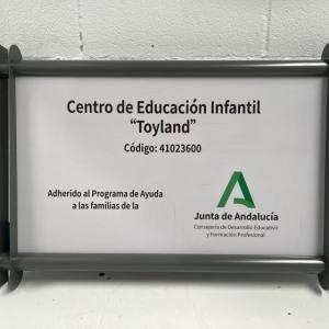 Rótulo banda auxiliar homologada Junta de Andalucía.